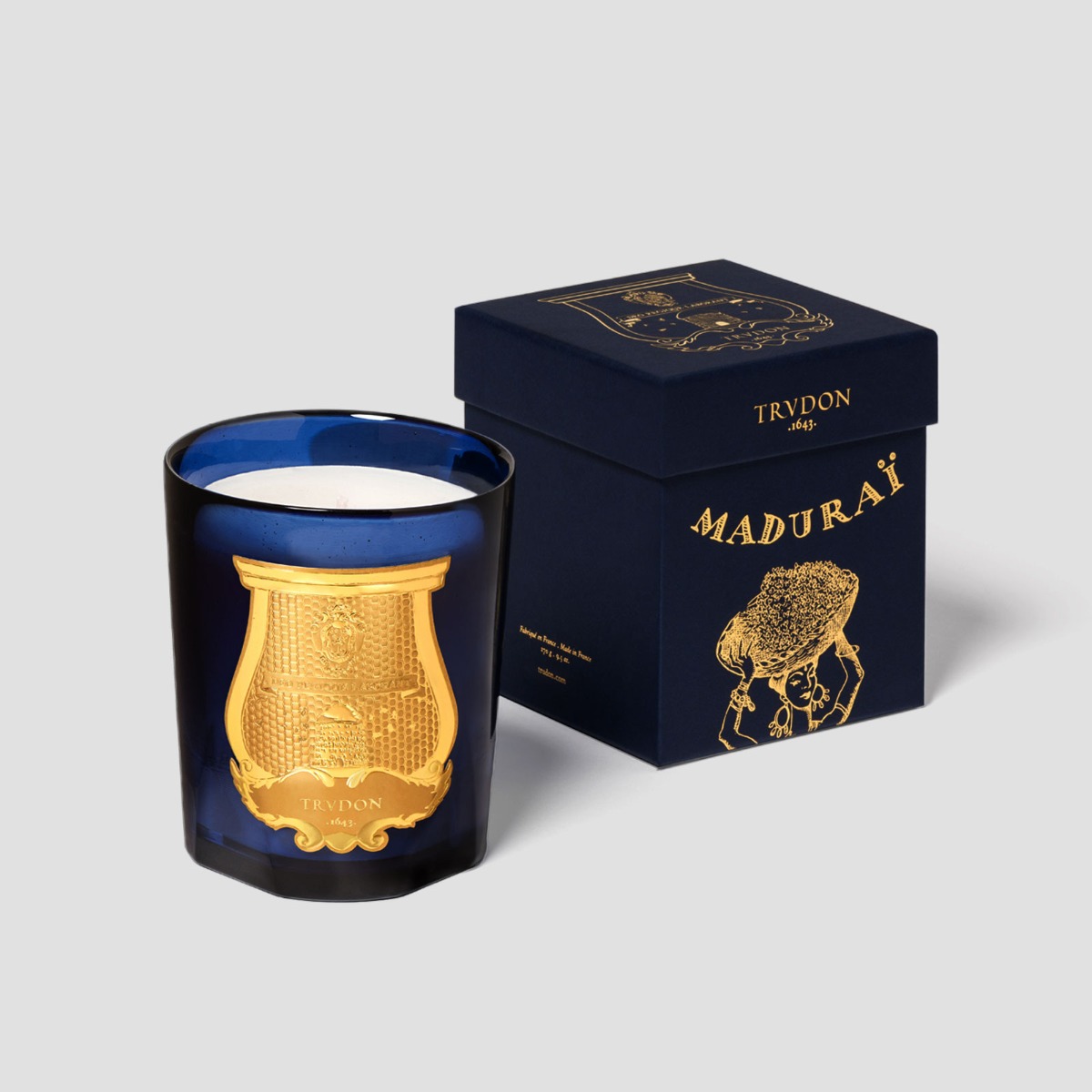 Trudon Classic Scented Candle - Belles Matières collection - Maduraï packshot with box
