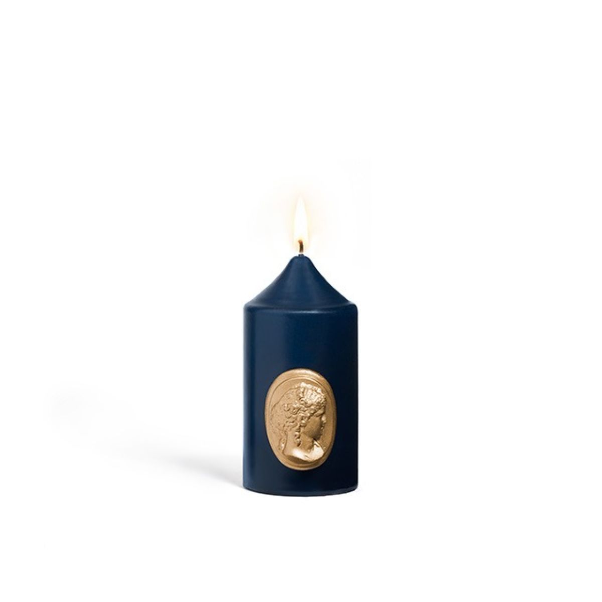 The Small Pillar Candle - Navy Blue