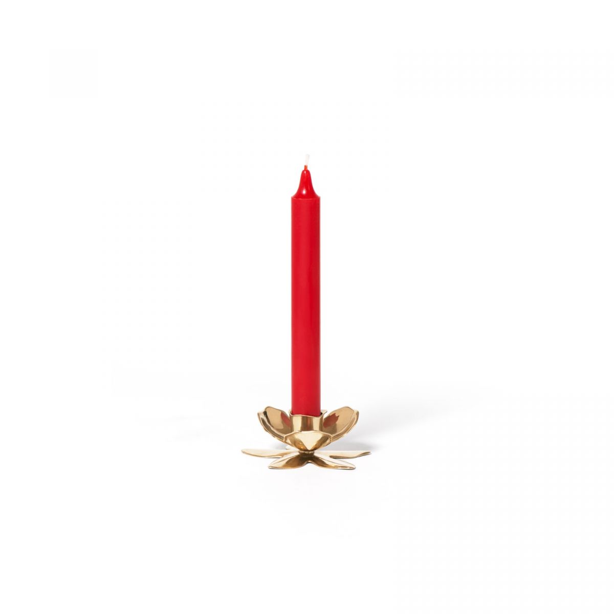 Gold plated flower candlestick