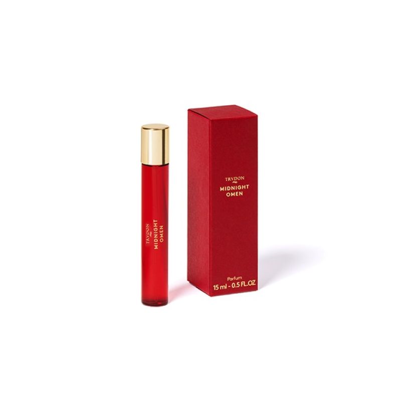 Small red perfume bottle, golden cap 