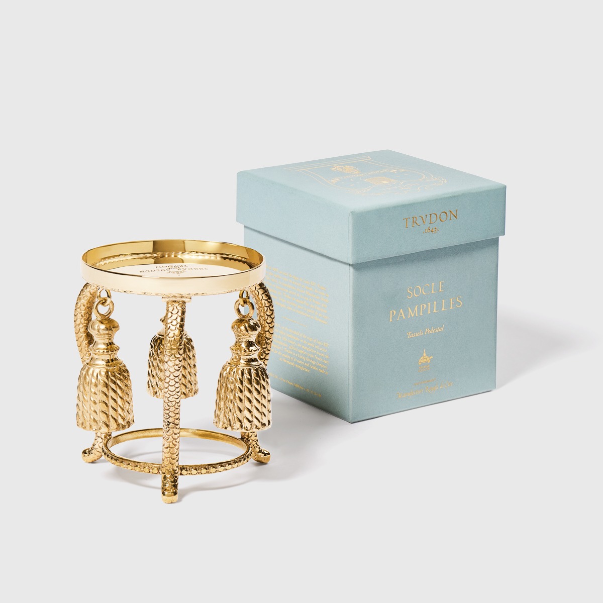 Trudon French tassel pedestal for classic scented Candle by Serdar Gülgün+pack